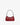 recycled genuine leather mini shoulder bag baguette bag red croc#color_red-croco