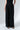 Black Wide-Leg High-Waist Pants Belted Crepe Trousers - Custom Made - Bastet Noir