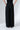 Black Wide-Leg High-Waist Pants Belted Crepe Trousers - Custom Made - Bastet Noir
