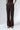 Chocolate Brown Linen And Silk Everyday Day To Night Oversized Blouse And Flared Pants Set - Custom Made - Bastet Noir