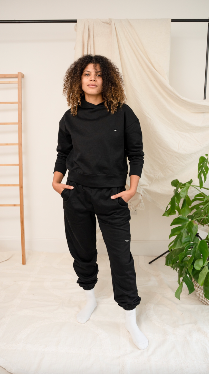silt black oversized joggers
