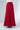Red Linen Maxi Skirt With High Waist Front Slit and Buttons - Custom Made - Bastet Noir