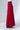 Red Linen Maxi Skirt With High Waist Front Slit and Buttons - Custom Made - Bastet Noir