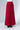 Red Linen Maxi Skirt With High Waist Front Slit and Buttons - Custom Made - Bastet Noir