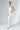Cream White Satin Silk Evening Wear Strappy Asymetric Top And Flared Pants - Custom Made - Sustainable Sets - Bastet Noir