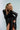 Black Satin Silk Shirt Dress - BastetNoir