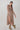 Caramel brown midi dress with long sleeves