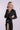 Black Satin Silk Shirt Dress - BastetNoir