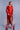 Red Silk Shirt Dress With Front Pockets - BastetNoir