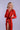 Red Silk Shirt Dress With Front Pockets - BastetNoir