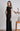 Black Off Shoulder Bridesmaid Midi Dress - Custom Made - Bastet Noir