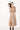 Caramel brown midi dress with long sleeves