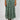 Botanical Jade Green Tie-Waist Midi Skirt