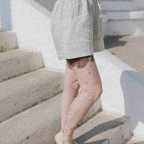 linen high rise shorts