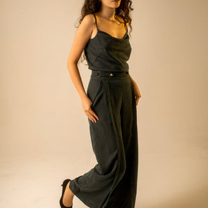 Teal Cowl Camisole Top