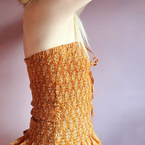 Spiced Pumpkin Orange Multiway Ruffle Top