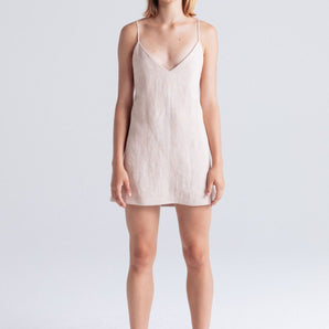 Nida: beige mini dress