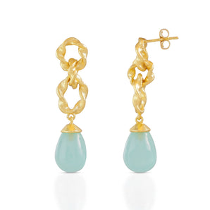 Moirai Double Twisted Loops Earrings Pariba Onyx