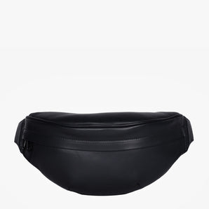 hyer goods recycled leather fanny pack black#color_black