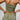 Earthy Olive Green Pinstripe Bandeau Crop Top