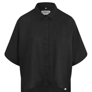 KIMONO Organic Linen Shirt - Black