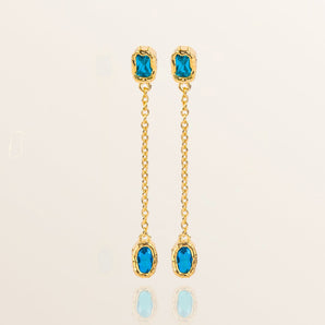 Colourburst Drop Earrings - Topaz