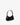 recycled genuine leather mini shoulder bag baguette bag black patent#color_semi-glazed-black