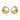 Molten Disc Gold Earrings