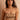 Beige Peacock Feather Bandeau Crop Top