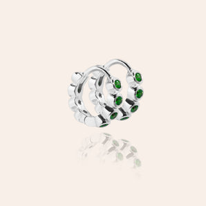 Halo Hoops - Green Silver