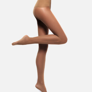 Hedoine nude tone-matching womens seamless high waisted shaping tights ladder-resist pantyhose for women