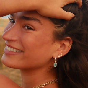 Luna Earrings Parabia Chalcedony Silver