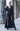 Black maxi cape georgette dress with mini shorts - Tailor Made - Bastet Noir