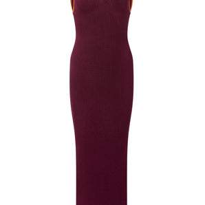 THANDIE - Organic Cotton Knit Dress - Berry