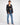 Woman wearing Deadstock Leather Blazer #color_black