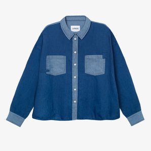Lela Patch Pocket Shirt, Japanese Denim