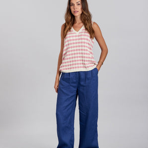 LION - Linen Trousers Navy