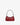 recycled genuine leather mini shoulder bag baguette bag red croc#color_red-croco