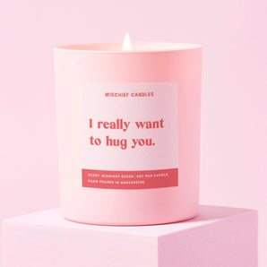 Friendship Gift Funny Gift For Her Candle Want To Hug You