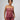 Berry Pinstripe Multiway Ruffle Top