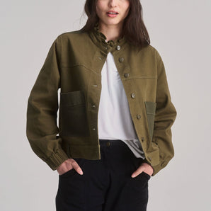 RUFFLE - Organic Cotton Jacket - Dark Green