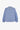 Womens pale blue shirt with lace trim collar and volume sleeves. Soft gathering is at the bust, with shirt made in recycled cotton. Shirt is on a white background