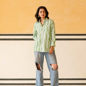 Olive Stripe Millie Shirt