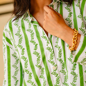 Olive Stripe Millie Shirt