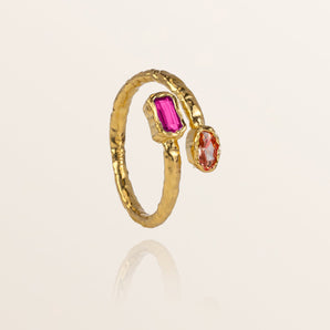 Solstice Ring - Magenta and Orange