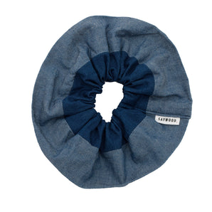 Giant Patchwork Scrunchie, Zero Waste, Japanese Denim