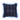 Navy check cushion with ruffle edge in pale blue, by Saywood