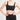 Square Neck Sports Bra - Marl Black