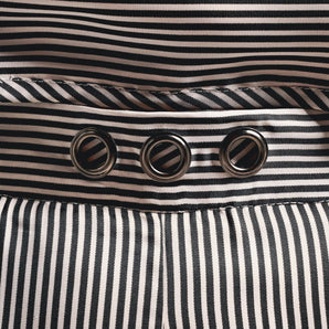 Striped Wide Leg Trouser eyelet detail