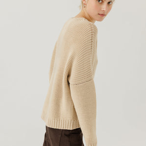 Laumės: Beige Merino Wool Sweater